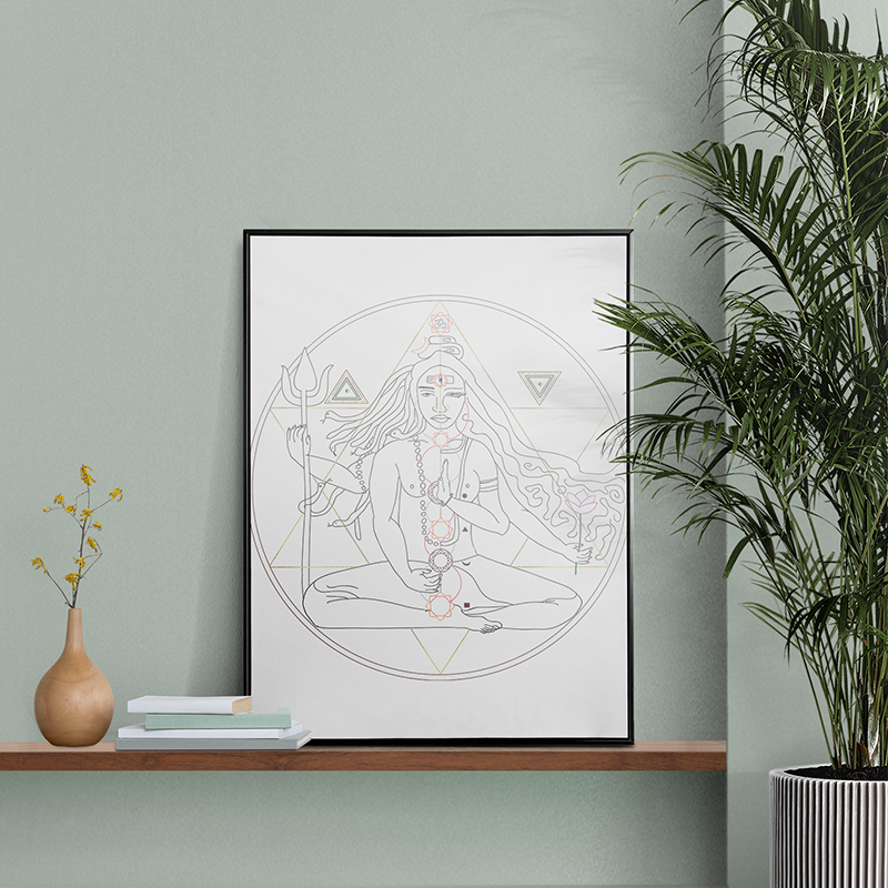 Kashaya Tantra Custom Ardhanarishvara Illustration by Amritae Design 3